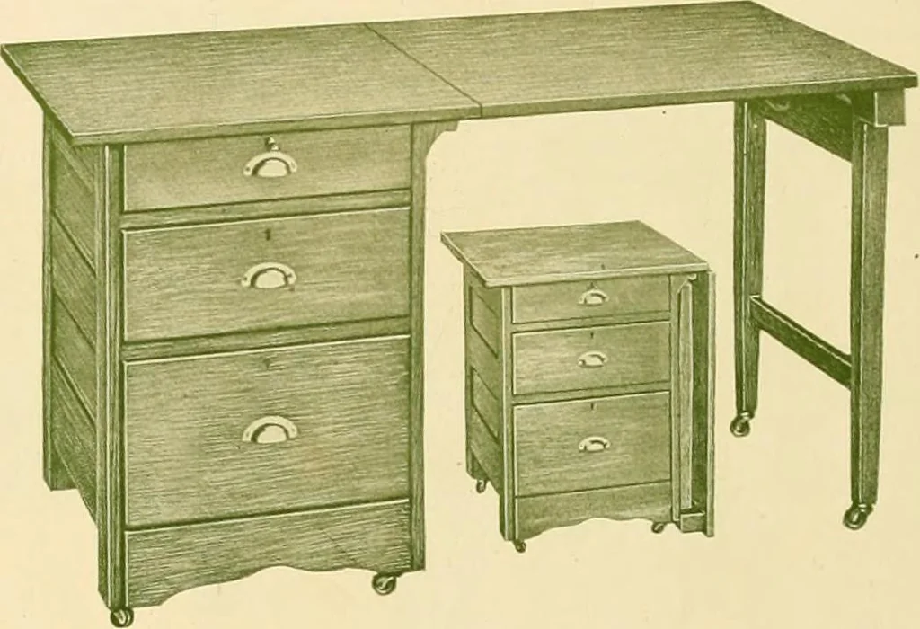 An illustration from Mission furniture : also fine cabinet work to order., 1908, leaf 13