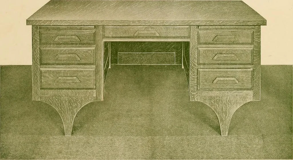 An illustration from Mission furniture : also fine cabinet work to order., 1908, leaf 14