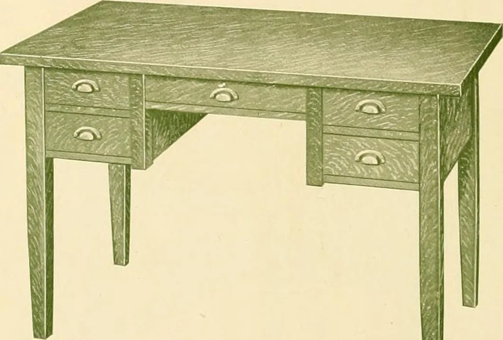 An illustration from Mission furniture : also fine cabinet work to order., 1908, leaf 9