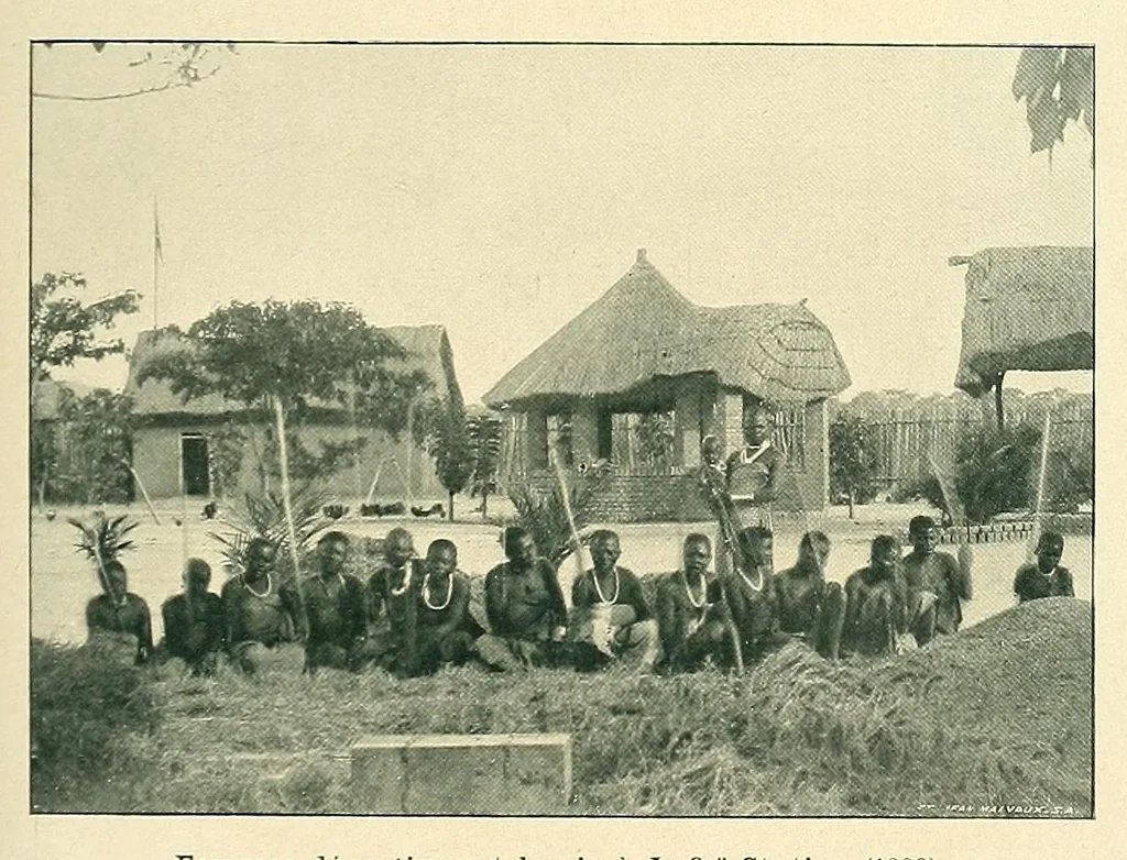 An illustration from Mission scientifique du Ka-Tanga : journal de route, section Moliro, M'pwéto, Ka-Béca, Lofoï, chutes Ki-Oubo, 1902, leaf 287