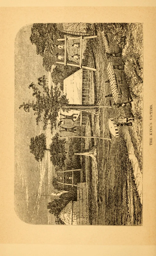 An illustration from A mission to Gelele, king of Dahome: with notices of the so called "Amazons," the grand customs, the yearly customs, the human sacrifices, the present state of the slave trade, and the Negro's place in nature, 1893, leaf 10