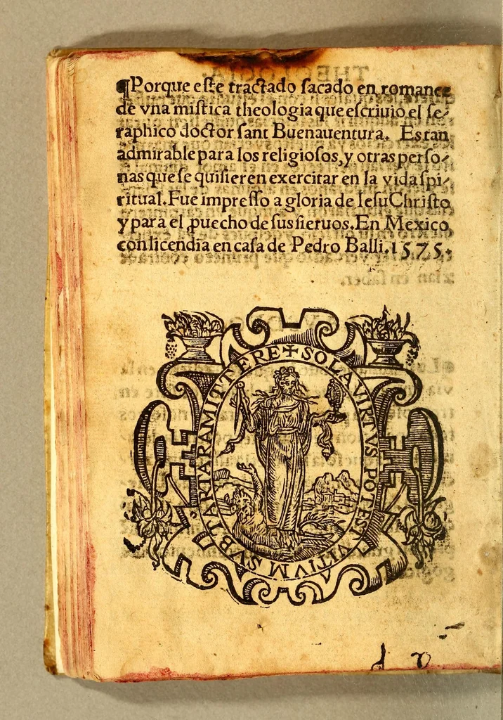 An illustration from Mistica theologia: : en la qual se nos enseña el verdadero camino del cielo, mediante el exercicio de la virtud., 1575, leaf 124