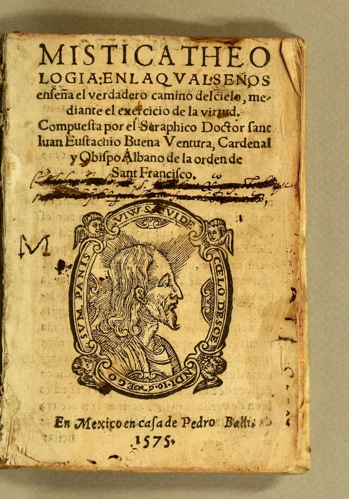 An illustration from Mistica theologia: : en la qual se nos enseña el verdadero camino del cielo, mediante el exercicio de la virtud., 1575, leaf 5