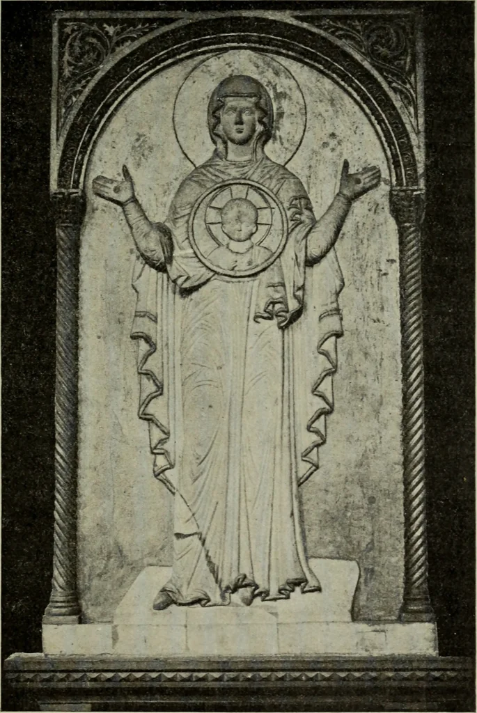 An illustration from Mittelalterliche Plastik in Venedig, 1903, leaf 156