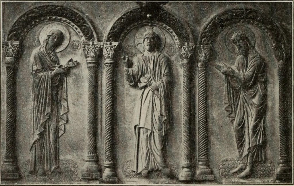 An illustration from Mittelalterliche Plastik in Venedig, 1903, leaf 159