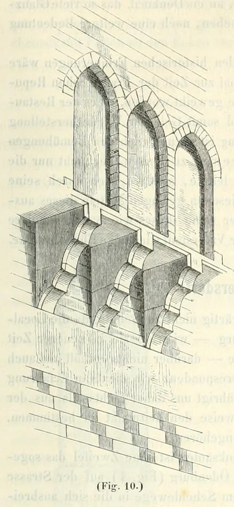 An illustration from Mittheilungen der K.K. Central-Commission zur Erforschung und Erhaltung der Baudenkmale, 1856, leaf 355