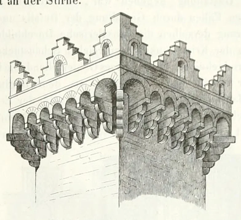 An illustration from Mittheilungen der K.K. Central-Commission zur Erforschung und Erhaltung der Baudenkmale, 1856, leaf 157