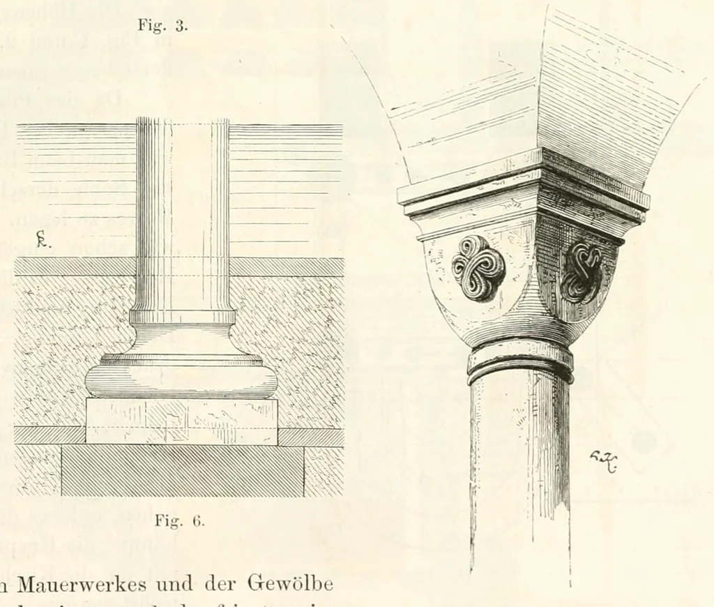 An illustration from Mittheilungen der K.K. Central-Commission zur Erforschung und Erhaltung der Baudenkmale, 1856, leaf 107