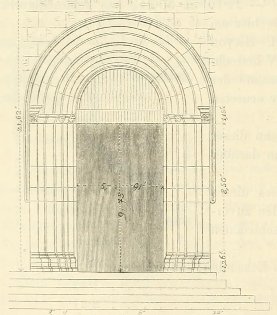 An illustration from Mittheilungen der K.K. Central-Commission zur Erforschung und Erhaltung der Baudenkmale, 1856, leaf 54