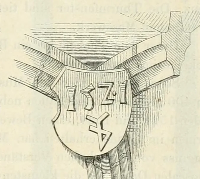 An illustration from Mittheilungen der K.K. Central-Commission zur Erforschung und Erhaltung der Baudenkmale, 1856, leaf 97