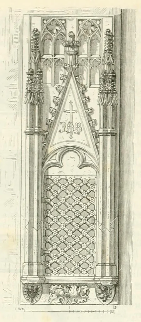 An illustration from Mittheilungen der K.K. Central-Commission zur Erforschung und Erhaltung der Baudenkmale, 1856, leaf 390