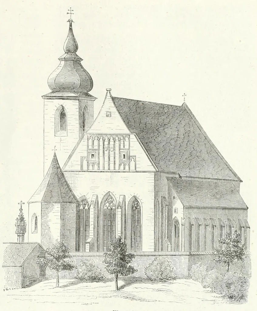 An illustration from Mittheilungen der K.K. Central-Commission zur Erforschung und Erhaltung der Baudenkmale, 1856, leaf 211