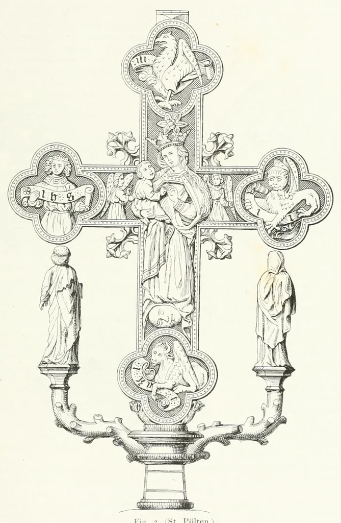 An illustration from Mittheilungen der K.K. Central-Commission zur Erforschung und Erhaltung der Kunst- und Historischen Denkmale, 1875, leaf 231