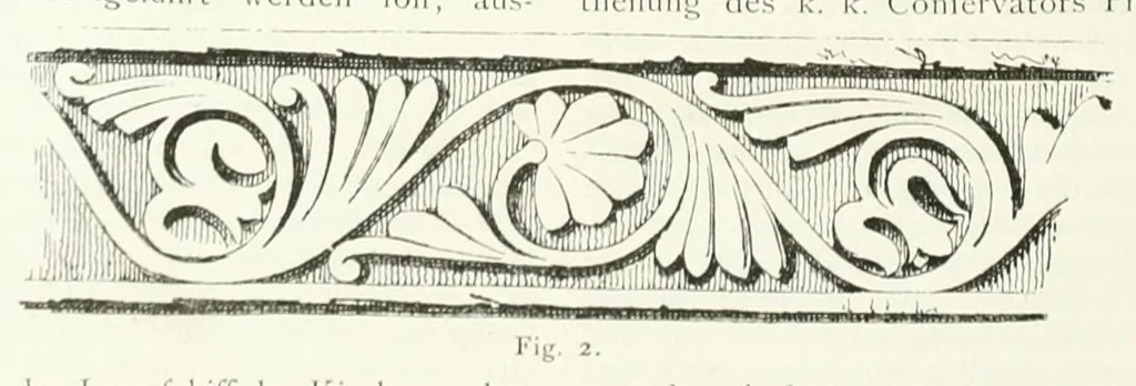 An illustration from Mittheilungen der K.K. Central-Commission zur Erforschung und Erhaltung der Kunst- und Historischen Denkmale, 1875, leaf 198