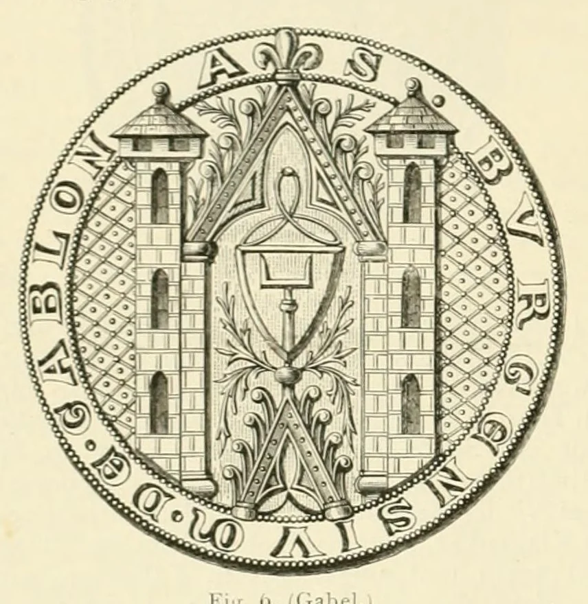 An illustration from Mittheilungen der K.K. Central-Commission zur Erforschung und Erhaltung der Kunst- und Historischen Denkmale, 1875, leaf 216