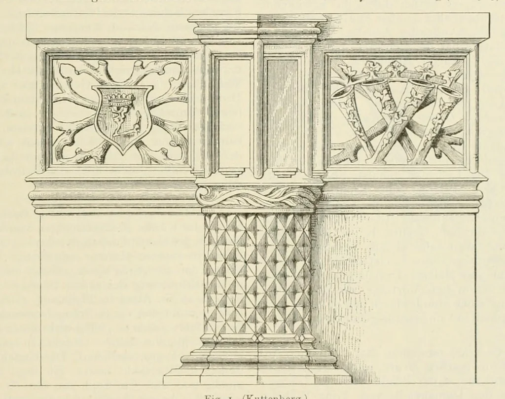 An illustration from Mittheilungen der K.K. Central-Commission zur Erforschung und Erhaltung der Kunst- und Historischen Denkmale, 1875, leaf 199