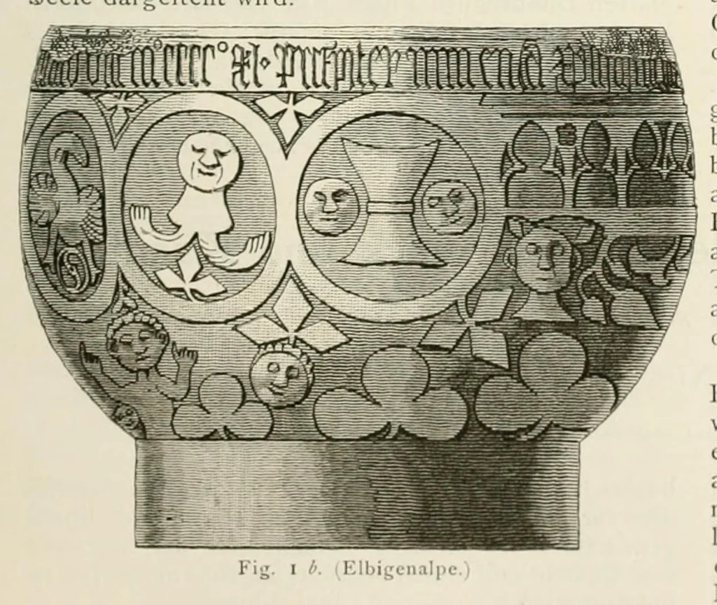 An illustration from Mittheilungen der K.K. Central-Commission zur Erforschung und Erhaltung der Kunst- und Historischen Denkmale, 1875, leaf 217