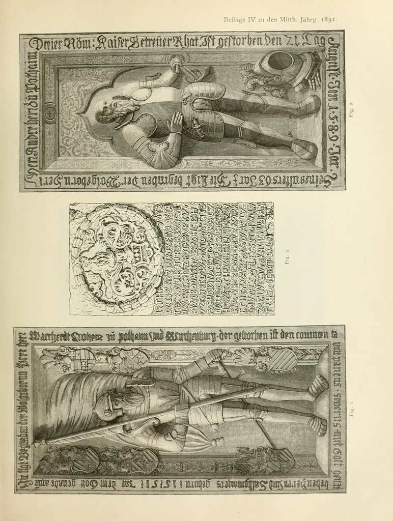 An illustration from Mittheilungen der K.K. Central-Commission zur Erforschung und Erhaltung der Kunst- und Historischen Denkmale, 1875, leaf 93
