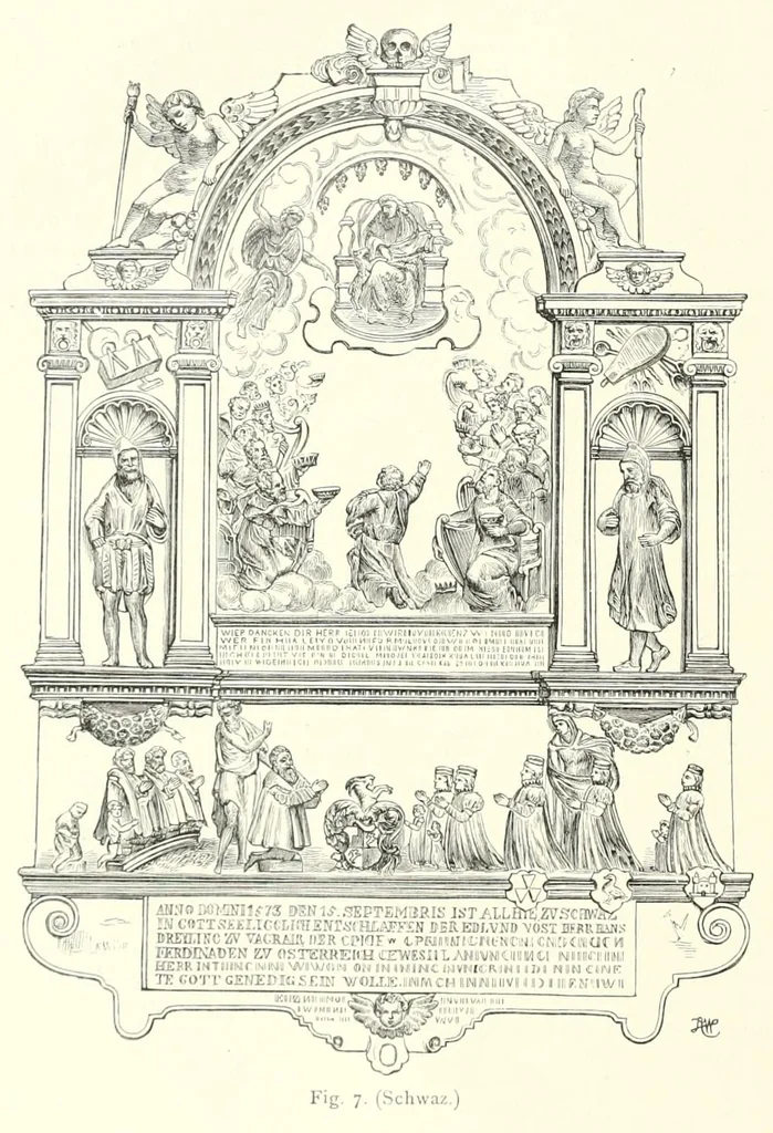 An illustration from Mittheilungen der K.K. Central-Commission zur Erforschung und Erhaltung der Kunst- und Historischen Denkmale, 1875, leaf 140