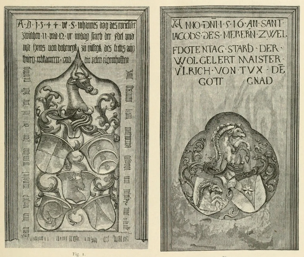 An illustration from Mittheilungen der K.K. Central-Commission zur Erforschung und Erhaltung der Kunst- und Historischen Denkmale, 1875, leaf 225