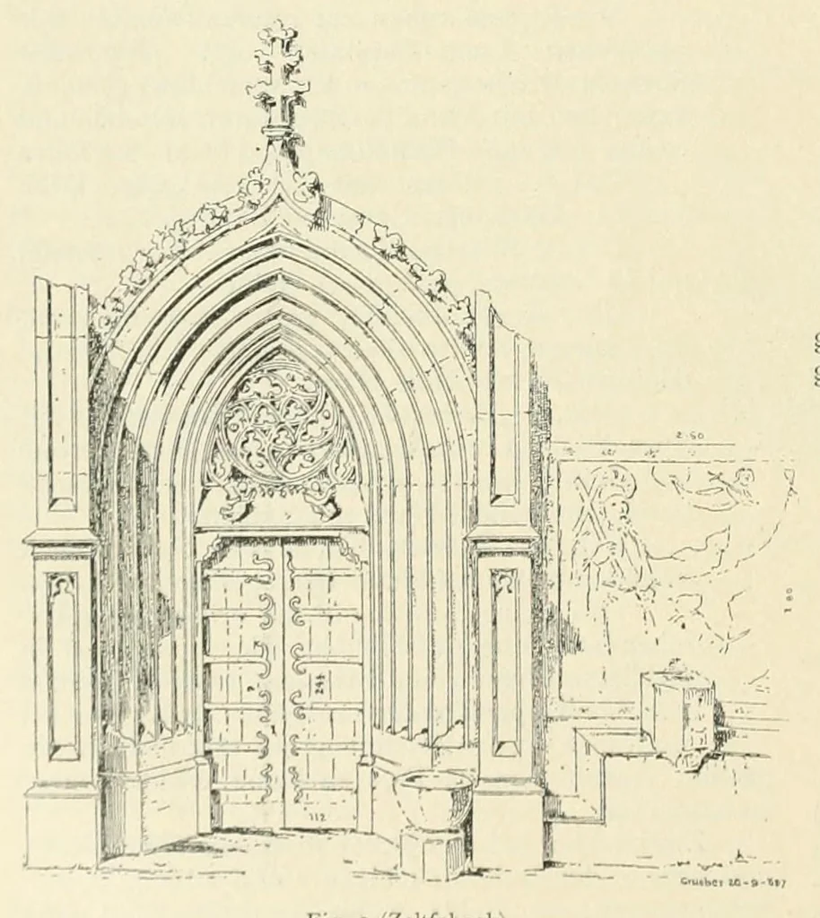 An illustration from Mittheilungen der K.K. Central-Commission zur Erforschung und Erhaltung der Kunst- und Historischen Denkmale, 1875, leaf 270