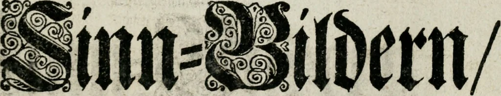 An illustration from M. Laurentii Wolfgangi Woyttens Emblematischer Parnassus : worauf die Musen, ihre Blumen-lese zu allerhand Freuden und Trauer-kränken halten. Um den Lob-werthen Tugend-chor durch angenehme rosen hergegen das ungezähmte Laster-thun mit wildem Dorn- und Distel-flor zu krönen, 1727, leaf 6