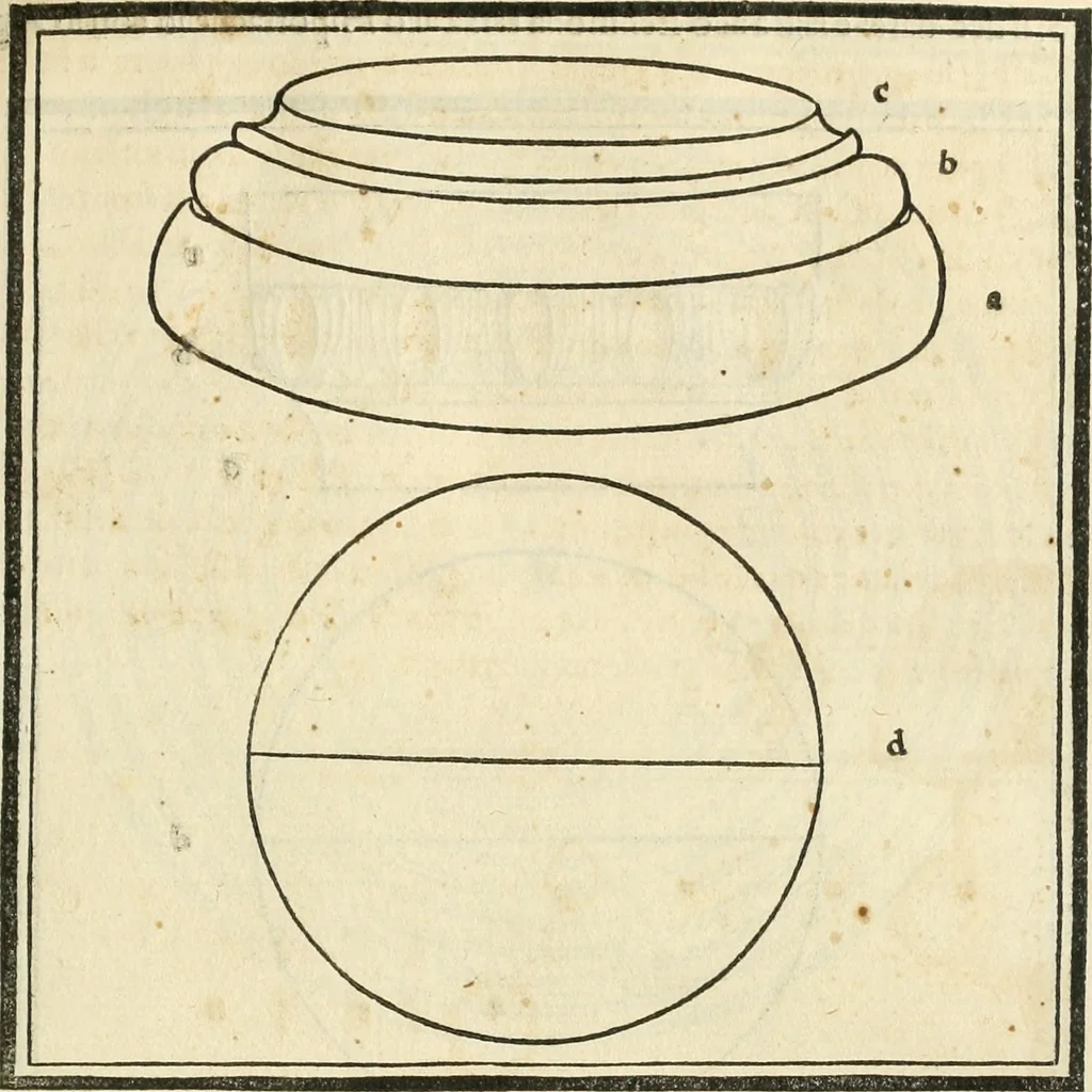 An illustration from M.L. Vitrvuio Pollione Di architettura : dal vero esemplare latino nella volgar lingua tradotto, e con le figure a suoi luoghi con mirãdo ordine insignito : anchora con la tauola alfabetica, nella quale facilmente si potra trouare la moltitudine de vocaboli a suoi luoghi cõ gran diligenza esposti e dichiarati : mai piu da alcuno altro fin al presente stampato a grande vtilita di ciascuno studioso, 1535, leaf 110