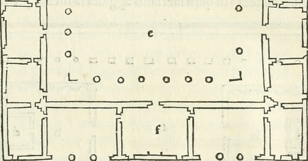 An illustration from M.L. Vitrvuio Pollione Di architettura : dal vero esemplare latino nella volgar lingua tradotto, e con le figure a suoi luoghi con mirãdo ordine insignito : anchora con la tauola alfabetica, nella quale facilmente si potra trouare la moltitudine de vocaboli a suoi luoghi cõ gran diligenza esposti e dichiarati : mai piu da alcuno altro fin al presente stampato a grande vtilita di ciascuno studioso, 1535, leaf 152