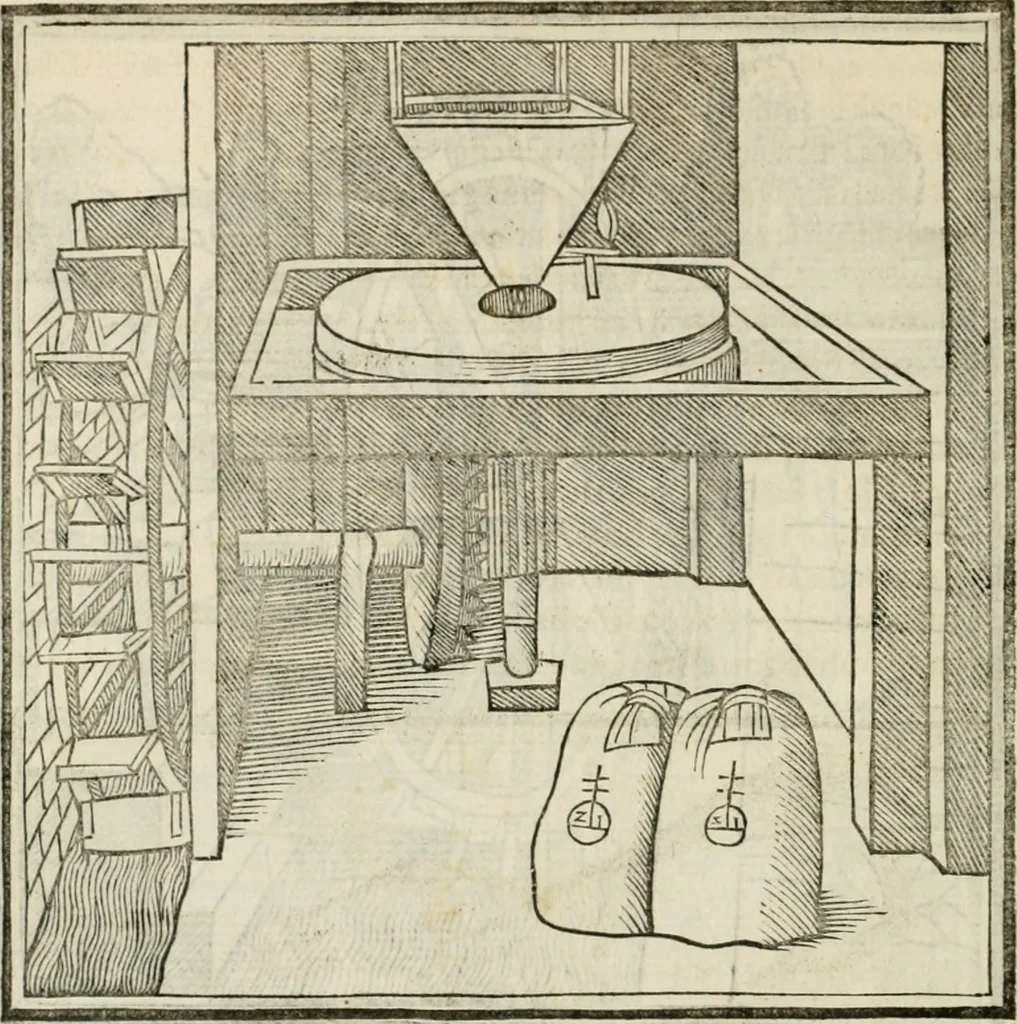 An illustration from M.L. Vitrvuio Pollione Di architettura : dal vero esemplare latino nella volgar lingua tradotto, e con le figure a suoi luoghi con mirãdo ordine insignito : anchora con la tauola alfabetica, nella quale facilmente si potra trouare la moltitudine de vocaboli a suoi luoghi cõ gran diligenza esposti e dichiarati : mai piu da alcuno altro fin al presente stampato a grande vtilita di ciascuno studioso, 1535, leaf 229