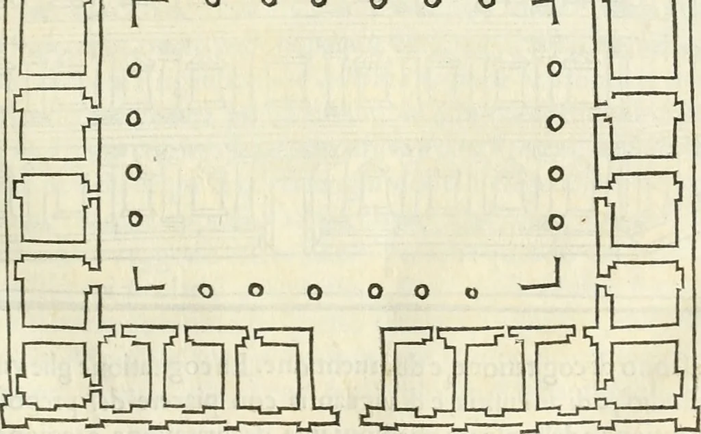 An illustration from M.L. Vitrvuio Pollione Di architettura : dal vero esemplare latino nella volgar lingua tradotto, e con le figure a suoi luoghi con mirãdo ordine insignito : anchora con la tauola alfabetica, nella quale facilmente si potra trouare la moltitudine de vocaboli a suoi luoghi cõ gran diligenza esposti e dichiarati : mai piu da alcuno altro fin al presente stampato a grande vtilita di ciascuno studioso, 1535, leaf 34