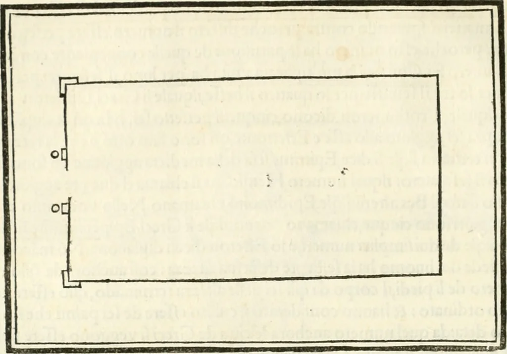 An illustration from M.L. Vitrvuio Pollione Di architettura : dal vero esemplare latino nella volgar lingua tradotto, e con le figure a suoi luoghi con mirãdo ordine insignito : anchora con la tauola alfabetica, nella quale facilmente si potra trouare la moltitudine de vocaboli a suoi luoghi cõ gran diligenza esposti e dichiarati : mai piu da alcuno altro fin al presente stampato a grande vtilita di ciascuno studioso, 1535, leaf 73