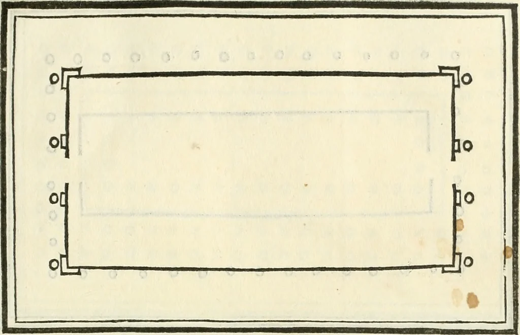An illustration from M.L. Vitrvuio Pollione Di architettura : dal vero esemplare latino nella volgar lingua tradotto, e con le figure a suoi luoghi con mirãdo ordine insignito : anchora con la tauola alfabetica, nella quale facilmente si potra trouare la moltitudine de vocaboli a suoi luoghi cõ gran diligenza esposti e dichiarati : mai piu da alcuno altro fin al presente stampato a grande vtilita di ciascuno studioso, 1535, leaf 74