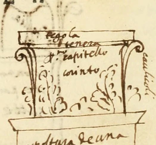 An illustration from M.L. Vitrvuio Pollione Di architettura : dal vero esemplare latino nella volgar lingua tradotto, e con le figure a suoi luoghi con mirãdo ordine insignito : anchora con la tauola alfabetica, nella quale facilmente si potra trouare la moltitudine de vocaboli a suoi luoghi cõ gran diligenza esposti e dichiarati : mai piu da alcuno altro fin al presente stampato a grande vtilita di ciascuno studioso, 1535, leaf 94