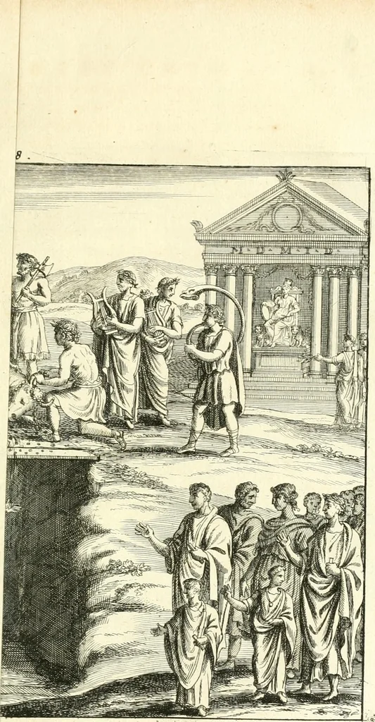 An illustration from Mémoires de littérature tirez des registres de l'Académie royale des inscriptions et belles lettres, depuis le renouvellement de cette Académie jusqu'en 1705, 1717, leaf 526
