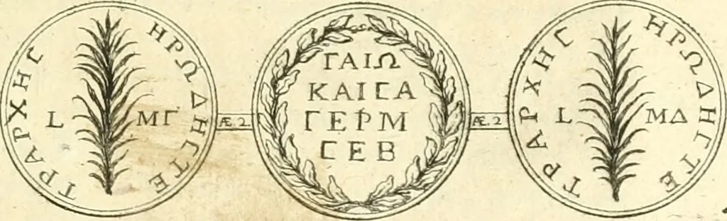 An illustration from Mémoires de littérature tirez des registres de l'Académie royale des inscriptions et belles lettres, depuis le renouvellement de cette Académie jusqu'en 1705, 1717, leaf 554