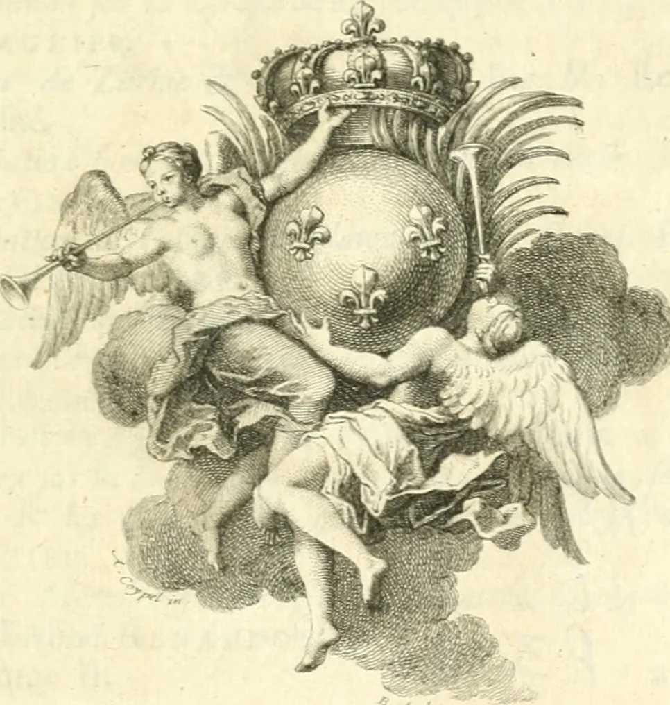 An illustration from Mémoires de littérature tirez des registres de l'Académie royale des inscriptions et belles lettres, depuis le renouvellement de cette Académie jusqu'en 1705, 1717, leaf 6