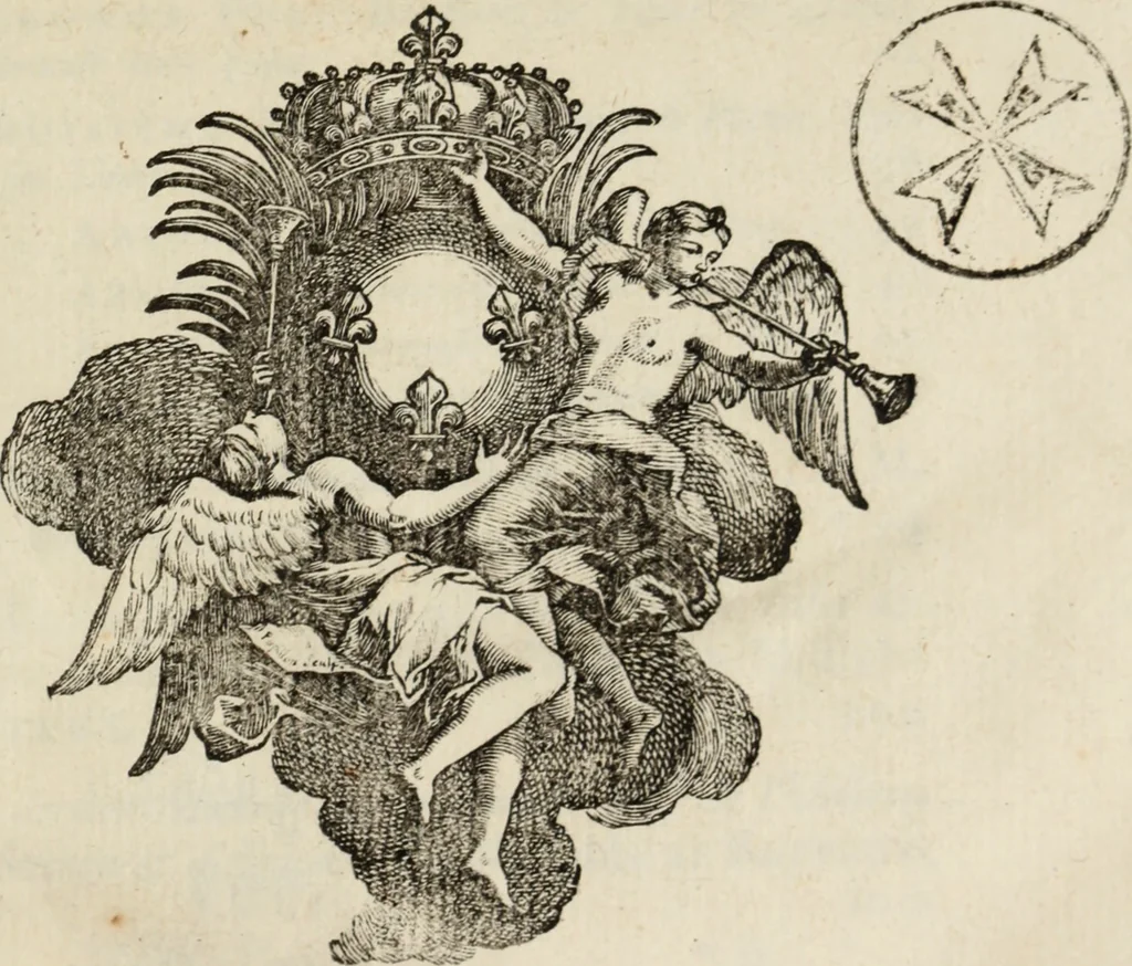 An illustration from Mémoires de littérature tirez des registres de l'Académie royale des inscriptions et belles lettres, depuis le renouvellement de cette Académie jusqu'en 1705, 1717, leaf 6