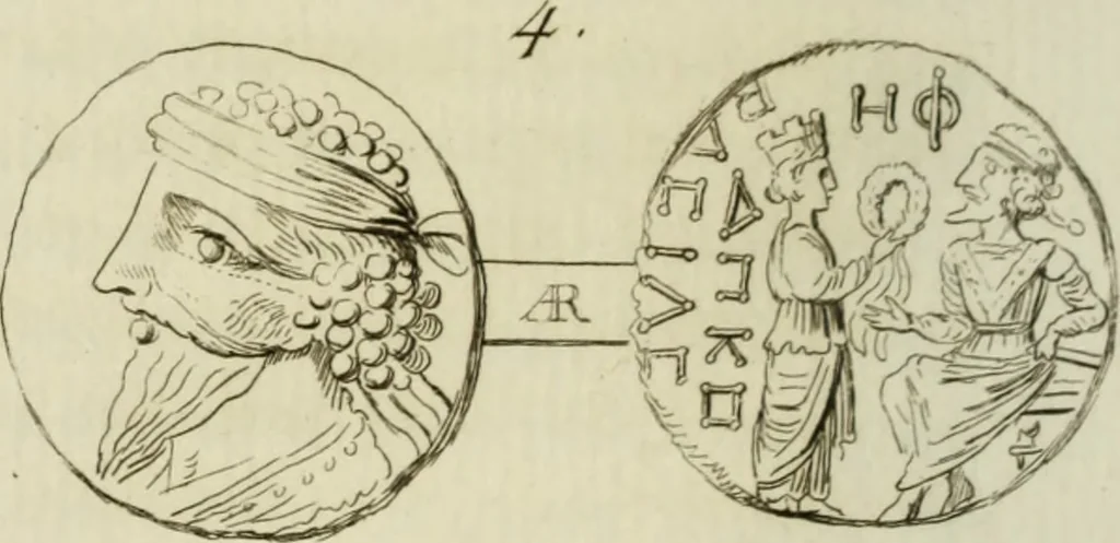 An illustration from Mémoires de littérature tirez des registres de l'Académie royale des inscriptions et belles lettres, depuis le renouvellement de cette Académie jusqu'en 1705, 1717, leaf 697
