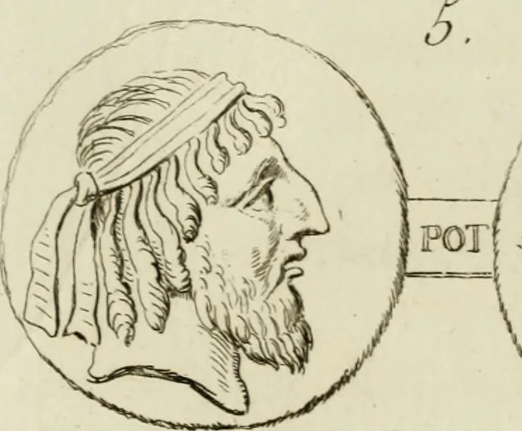 An illustration from Mémoires de littérature tirez des registres de l'Académie royale des inscriptions et belles lettres, depuis le renouvellement de cette Académie jusqu'en 1705, 1717, leaf 697
