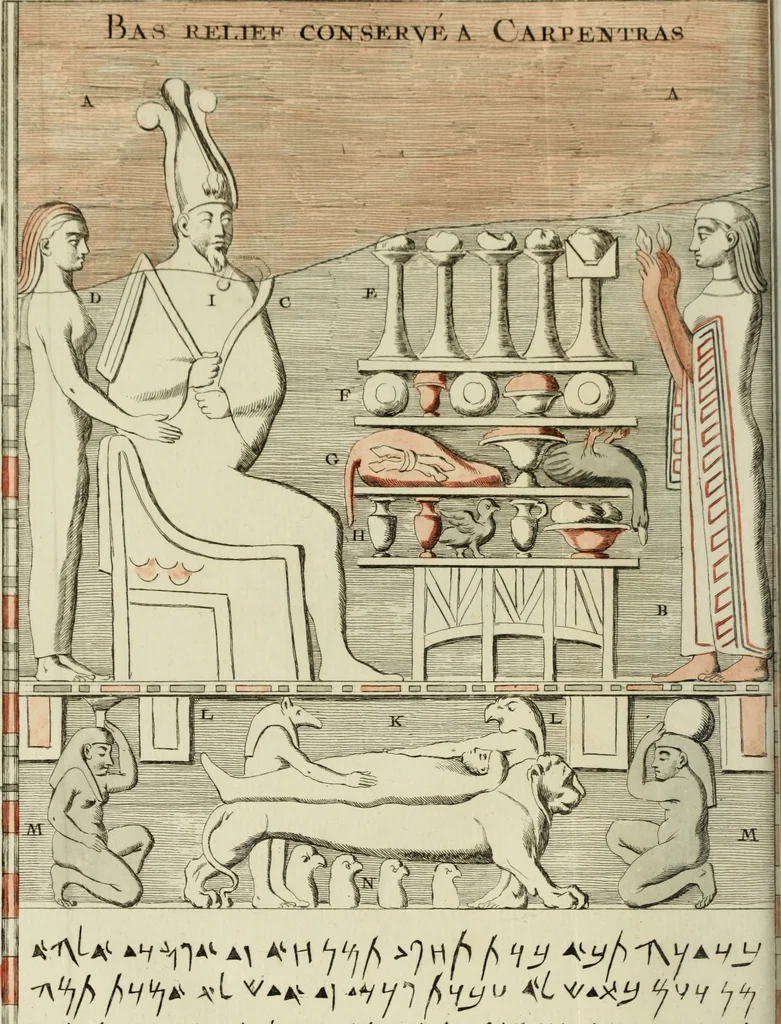 An illustration from Mémoires de littérature tirez des registres de l'Académie royale des inscriptions et belles lettres, depuis le renouvellement de cette Académie jusqu'en 1705, 1717, leaf 753