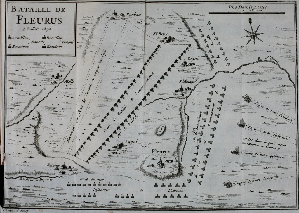 An illustration from Mémoires de M. le marquis de Feuquière, lieutenant général des armées du roi : contenans ses maximes sur la guerre, & l'application des exemples aux maximes, 1736, leaf 274