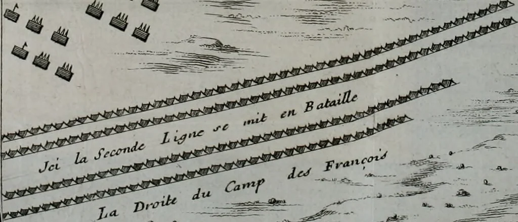 An illustration from Mémoires de M. le marquis de Feuquière, lieutenant général des armées du roi : contenans ses maximes sur la guerre, & l'application des exemples aux maximes, 1736, leaf 290