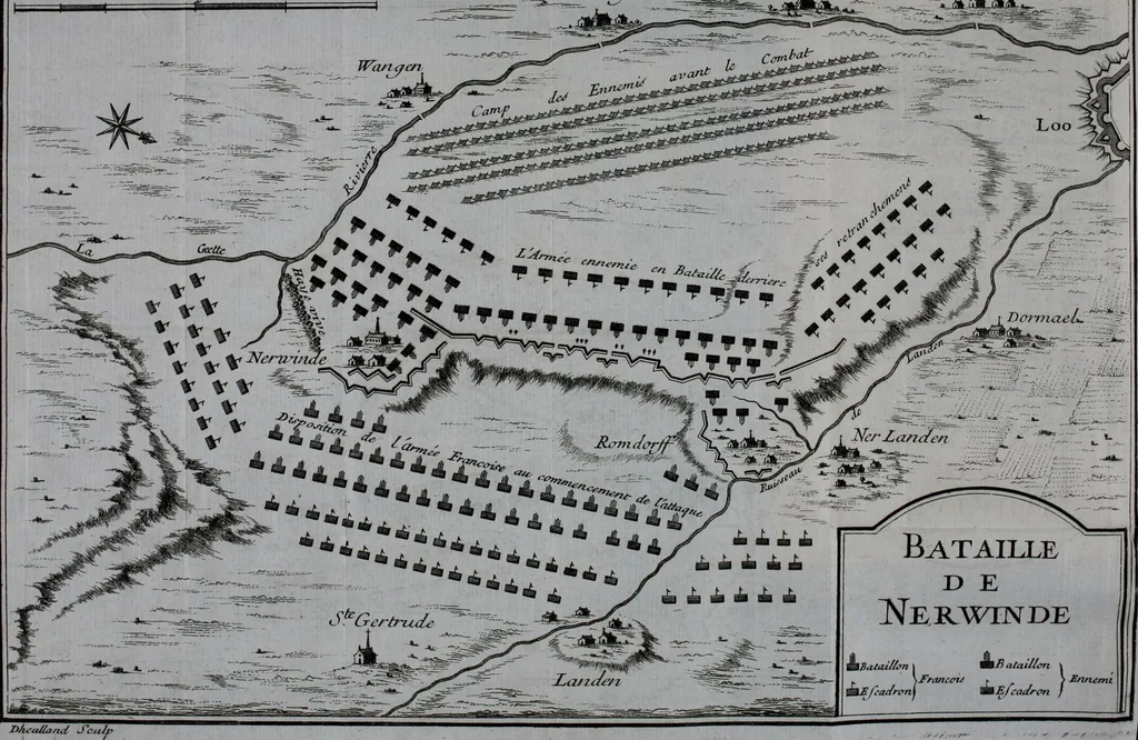 An illustration from Mémoires de M. le marquis de Feuquière, lieutenant général des armées du roi : contenans ses maximes sur la guerre, & l'application des exemples aux maximes, 1736, leaf 307