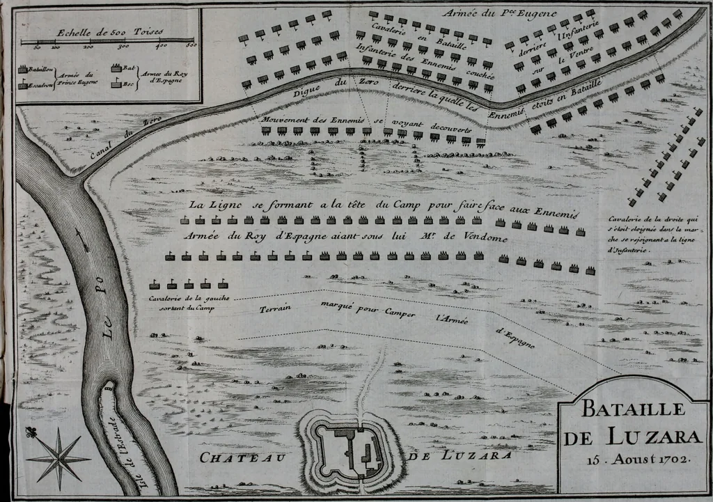 An illustration from Mémoires de M. le marquis de Feuquière, lieutenant général des armées du roi : contenans ses maximes sur la guerre, & l'application des exemples aux maximes, 1736, leaf 324