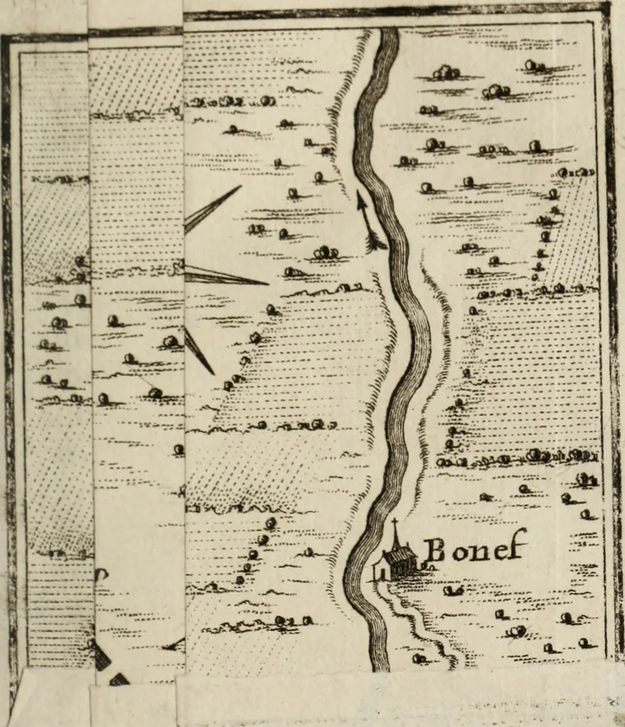 An illustration from Mémoires de M. le marquis de Feuquière, lieutenant général des armées du roi : contenans ses maximes sur la guerre, & l'application des exemples aux maximes, 1736, leaf 28