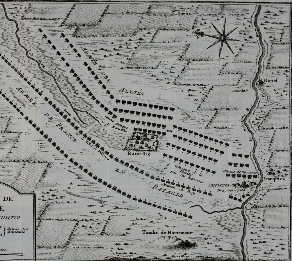 An illustration from Mémoires de M. le marquis de Feuquière, lieutenant général des armées du roi : contenans ses maximes sur la guerre, & l'application des exemples aux maximes, 1736, leaf 29