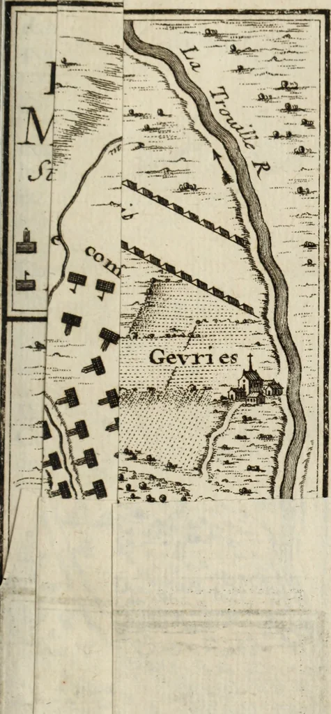 An illustration from Mémoires de M. le marquis de Feuquière, lieutenant général des armées du roi : contenans ses maximes sur la guerre, & l'application des exemples aux maximes, 1736, leaf 50