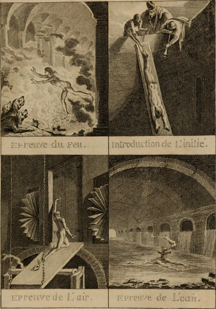 An illustration from Mémoires récréatifs, scientifiques et anecdotiques du physicien-aéronaute E.G. Robertson : connu par ses expériences de fantasmagorie, et par ses ascensions aérostatiques dans les principales villes de l'Europe : ex-professeur de physique au Collége central du ci-devant départment de l'Ourthe, membre de la Société Galvanique de Paris, de la Société des arts and des sciences de Hambourg, et de la Société d'émulation de Liége, 1831, leaf 186
