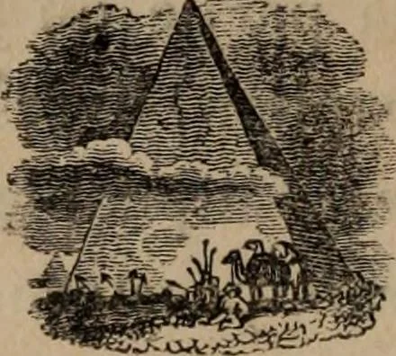An illustration from Mémoires récréatifs, scientifiques et anecdotiques du physicien-aéronaute E.G. Robertson : connu par ses expériences de fantasmagorie, et par ses ascensions aérostatiques dans les principales villes de l'Europe : ex-professeur de physique au Collége central du ci-devant départment de l'Ourthe, membre de la Société Galvanique de Paris, de la Société des arts and des sciences de Hambourg, et de la Société d'émulation de Liége, 1831, leaf 219