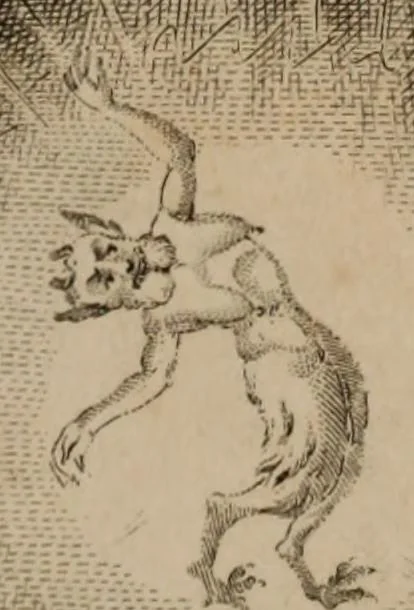 An illustration from Mémoires récréatifs, scientifiques et anecdotiques du physicien-aéronaute E.G. Robertson : connu par ses expériences de fantasmagorie, et par ses ascensions aérostatiques dans les principales villes de l'Europe : ex-professeur de physique au Collége central du ci-devant départment de l'Ourthe, membre de la Société Galvanique de Paris, de la Société des arts and des sciences de Hambourg, et de la Société d'émulation de Liége, 1831, leaf 7